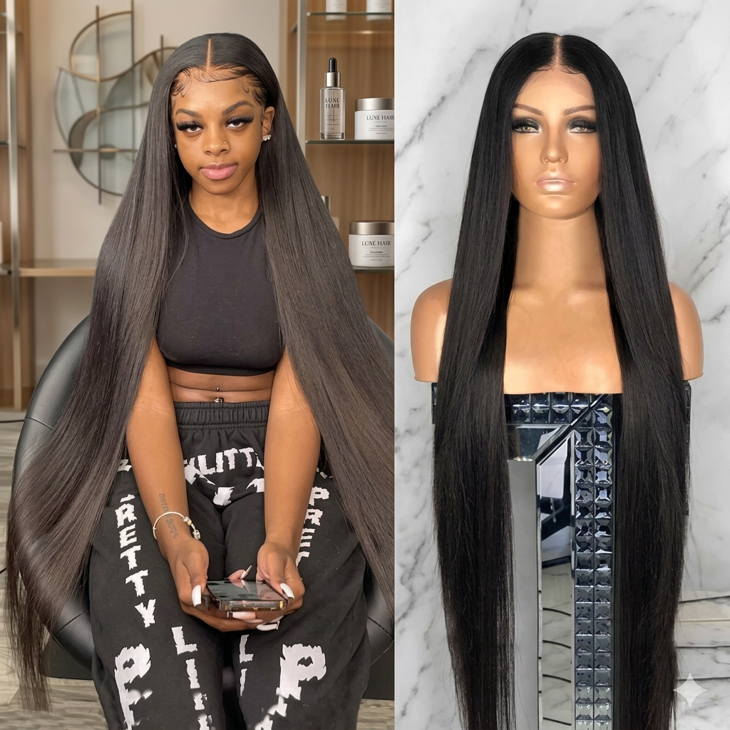 250 Density 13X4 13X6 Transparent Bone Straight 30 40 Inches Lace Front Human Hair Wigs Brazilian Frontal Wigs for Women